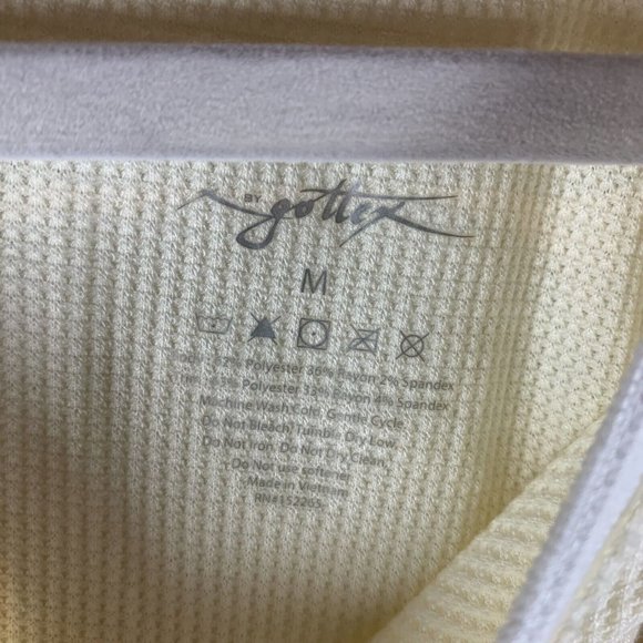 X GOTTEX Thermal Shirt Women's Medium Sand Polyester Stretch Long Sleeve 6775 - Picture 2 of 7